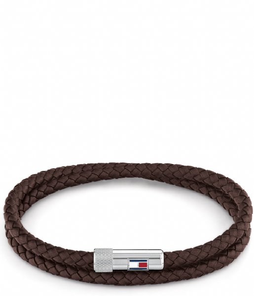 Tommy Hilfiger Bracelet Double Wrap Leather Bracelet Bruin (TJ2790263S)